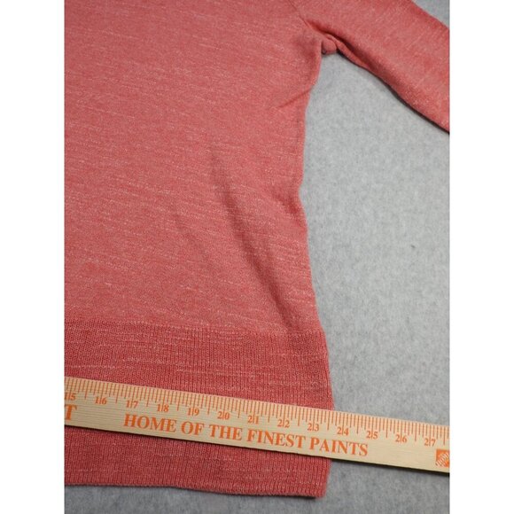 Logo by Lori Goldstein Heatherd Pink Crewneck Sweater Asymmetric Hem Size Medium - Picture 7 of 11